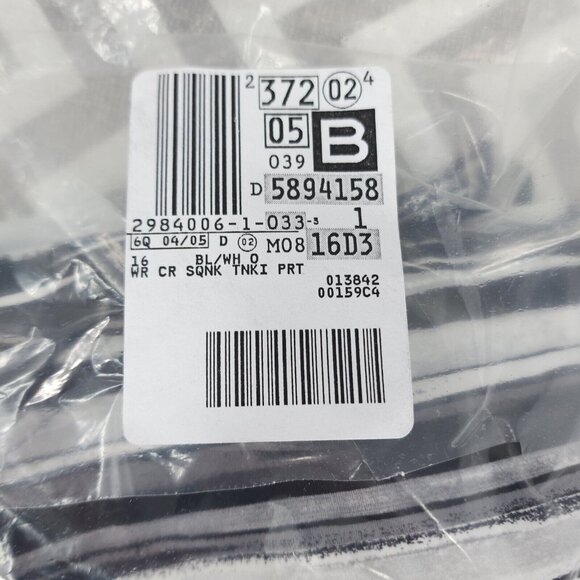 Lands End Tankini Swim Top Size 16 Square Neck Underwire Bra Swimsuit New - Picture 10 of 10